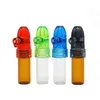 Bärbar plastglasflaska Bullet Box Dispenser 53mm 67mm 82mm Höjd Plast Pipe Snuff Pot Medicine Box Rökningsverktygstillbehör