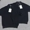 Svarta tröjor män kvinna bästa kvalitet lös 2024SS stickad tröja