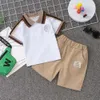 Barnkläder Set Summer 2024 Polo Shirts+Shorts 2pcs/Set Sport Suits For Kids Boys School Uniform Toddler Outfits Clothes L2405