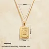 Sommar Vintage Love Gold Colo Color Collaces pendenti for Women Men Letter K Square Card Choker Floating Charms 240511