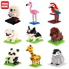 その他のおもちゃのおもちゃのおもちゃミニビルディングブロックミニブリックイーグルムース犬猫鳥動物3Dモデルバッグ子供教育玩具S245163 S245163