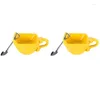 マグカップ掘削機マグクリエイティブキッズバースデーギフトセラミックコーヒーグラス面白い黄色の掘削機バケツウォータードリンクティーカップケーキカップ