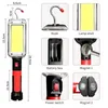 USB COB work light, portable LED flashlight, 18650 adjustable, 2 modes, waterproof, magnetic design, camping light, 1 piece