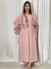 Vêtements ethniques Robe musulmane Maroc Abaya Kaftans Murbe à mousseline Robes de soirée pour femmes Dubaï Turquie Islam robe Femme Long Vestidos 2022 T240515