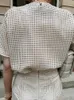 Robes de travail Ensembles de mode d'été Femmes Couleur solide Hollow Out Faux T-shirt T-shirt haute jupe de taille élégante