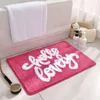 Mattor Brev badrumsdörrmatta vatten absorberande och anti -slip Hushållens ingång Plush Creative Carpet H240517