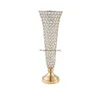 Party Decoration Crystal Trumpet Vases Wedding Table Centerpieces Metal Event Floor Road Lead Flowers Holders Pot Drop Delivery Home G Dh807