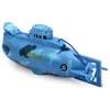 Eboyu créer des jouets 3311 RC Submarine 6CH Speed Radio Remote Control Submarine Electric Mini RC Boat Enfants Enfants Gift Toy 240516