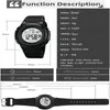 Montre-bracelets Skmei Dual Zone Fidoral Digital Sport's Watch Silicone Slicone 5 ATM AMPROPHER Back Light Light's Men's LED Wristwatch Countdown Alarm