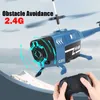24G RC Helicopters 35Ch Remote Control Airplane With Lights Hinder Undvikande Drone Radio Controlled Plane Toys for Boy Gift 240516