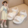 Girls Sandals Summer Fashion Kids Sports Solle Sole Sole Casual Childrens Beach Shoes 240515