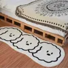 Carpets Carpet Imitation Cashmere Cartoon Window Anti-Skid Mat Nordic Bedroom Childrens Room épaissine du tapis de chevet Maison H240517