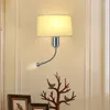 Wall Lamp Modern LED Nordic Creative Fabric Reading Bedroom Bedside Living Room Corridor El Indoor Lighting Fixtures