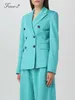 Tesco Casual Elegant Women Suit 2 pièces Jacket Blazer Pantal