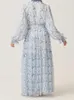 Etnische kleding Ramadan Dubai Chiffon Modest Abaya Damen Kebaya Turkije Islam Moslim Lange jurk Abayas voor vrouwen Kaftans gewaad Femme Musulmane