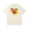 Rhude Mens T shirt High quality Tess Designer Casual Fashion Short Sleeve Europe America Men Women Round neck Tshirtsrhude shirt designer