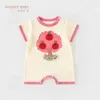 Rompers Baby Women Clothing 0 do 12 miesięcy odpowiednie dla noworodków. Wygodny kombinezon dla niemowląt i jednoczęściowa odzież dla niemowląt D240516