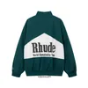 Jaquetas de designer de ponta Rhude para High Street Trendy Contrast Color Spring Trendy e Autumn Towlow Windbreaker Casaco com rótulos originais 1: 1