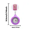 Charms Pink Valentines Day Clip Pocket Watches Womens Nurse On Watch Retractable For Student Gifts Lapel Fob Sile With Second Hand Dro Otaeb