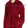 Kurtki damskie Wool Blend Coats Designer Trench Płaszcz 2024 Nowy wiosenny jesienna jesień Środkowa długość Koreańskie ubrania zimowe z paskiem 25cd