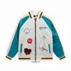 Rhude High end designer jackets for Autumn and Winter New High Street Applique Embroidery Pilot Jacket Mens and Womens Zip Cardigan Coat With 1:1 original labels