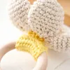 Other Toys 1 crochet flower wooden ring teeth Rodent gym mobile rattlesnake baby education toy gift