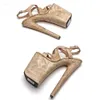 Sandales Leecabe / 9 pouces en daim 23cm Plateforme de mode supérieure High Heels Pole Dance Chaussures 543 D 62A8