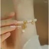 Bracelet de style chinois Strand Hetian Chine 6 mm White Hand String Femme Designer Year DIY Gift à la main Bangle Girl Girl