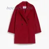 Kurtki damskie Wool Blend Coats Designer Trench Płaszcz 2024 Nowy wiosenny jesienna jesień Środkowa długość Koreańskie ubrania zimowe z paskiem 25cd