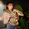 Groot formaat gesimuleerde Python Snake Plush speelgoedgigant Boa Cobra Lang gevulde slang plushie kussen kinderen jongens geschenk Home Decoratie 240507