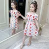 Summer Big Dot For Girls Soft Cotton Girl Dress Casual Clothes for Kids 6 8 10 12 14 L2405