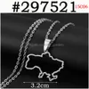 Andra Anniyo Outline Ukraine Map Pendant Halsband Rostfritt stål Hjärtflagga Ukrainska smycken 297521 Drop Delivery Otuki