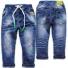Брюки 4087 детские весенние осенние джинсы для мальчиков для мальчиков Мальчики Мягкие джинсовые брюки.