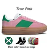 Adidas Gazelle Bold designer woman casual shoes Thick Soled Pink Glow Gum Velvet Womens Trainers og Vegan Cream Collegiate Green【code ：L】Dhgate Sports Sneakers