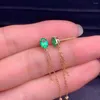 Bengelen oorbellen kjjeaxcmy boutique sieraden 18k goud ingelegde natuurlijke smaragdgroene vrouwelijke ondersteuning detectie mode