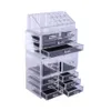 4pcs/set Plastic Cosmetics Storage Rack transparente