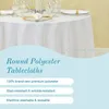 Tafelkleed 10-pcs 120 "inch ronde polyester stof linnen tafelkleed bruiloft receptie restaurant banket feestmachine wasbaar wit wit wit