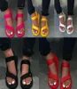 Women Women Summer Sandals Slides Gladiator بالإضافة إلى حجم منصة مسطحة النعال الشاطئية بوهيميا حلوى اللون مريح 3599048