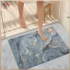 Halılar Mermer Desenli Yumuşak Diyatomlu Çamur Banyo Emici Zemin Mat Anti Slip Hızlı Kurutma Ayak Halı H240517