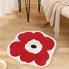 Carpets Flower pattern carpet machine washable imitation cashmere for home use garden bedroom childrens room decorative mat H240517