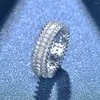 Cluster Anneaux Lokkei Jewelry 925 STERLING SILP COLORED Diamond Ring Gemstone Fine For Women Wedding Band Wholesale
