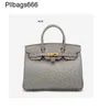 Ostrich Handbags Leather Handmade Wax Thread Bag for Women Overseas Genuine Pure Skin Small Size 2530 Handbag