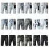 5A 2024 Neue Designer Herren Purple Jeans Shorts High-End-Qualität Streetwear Bestseller luxuriöser Sommer-Fashion Splash-Link Brief Print Hip Hop Streetwear