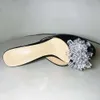 women Ladies 2024 Genuine real leather syiletto high heels summer sandals bead 3D flower Flip-flops slipper slip-on wedding dress party shoes diamond 34-43 3 8ac2