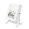 Small Mirror Jewelry Cabinet Organizer Armoire Rangement Boîte de rangement avec support blanc