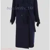 Kurtki damskie Wool Blend Coats Designer Trench Płaszcz 2024 Nowy wiosenny jesienna jesień Środkowa długość Koreańskie ubrania zimowe z paskiem EB3D