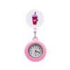 Charms Pink Valentines Day Clip Pocket Watches Womens Nurse On Watch Retractable For Student Gifts Lapel Fob Sile With Second Hand Dro Otaeb