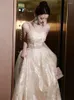 Повседневные платья для шампанского платье для женской одежды из бисера, рукавочная рукавов, длинная hailter a-line Юбка Элегантное вечернее платье M201