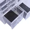 4pcs/set Plastic Cosmetics Storage Rack transparente