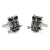Cuff Links Retro Design Mens Owl Cufflinks High Quality Copper Material Black Cufflinks Wholesale and Retail